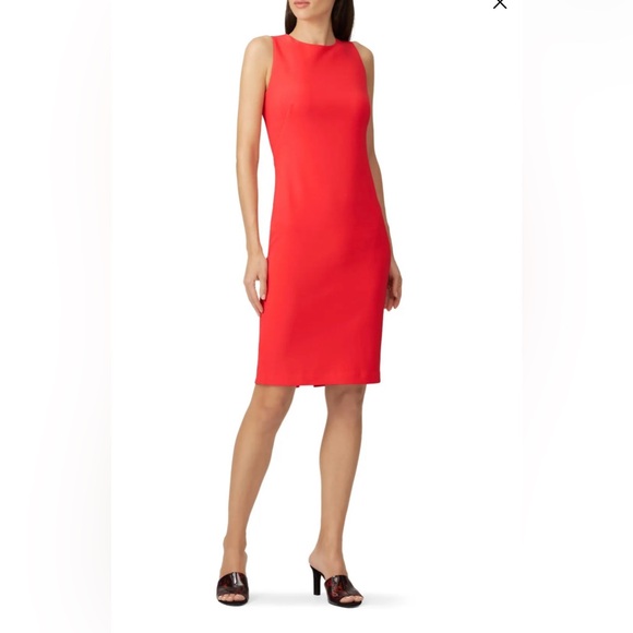 NWT Lauren By Ralph Lauren Red Sheath Dress - Picture 1 of 6